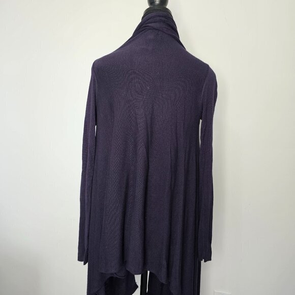 Renee C. Women's Navy Long sleeve Sweater Wrap, Size S-M - Picture 5 of 14